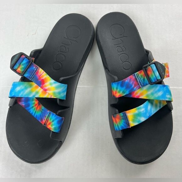 Chaco Chillos Rainbow Slide Sandals - Picture 5 of 12